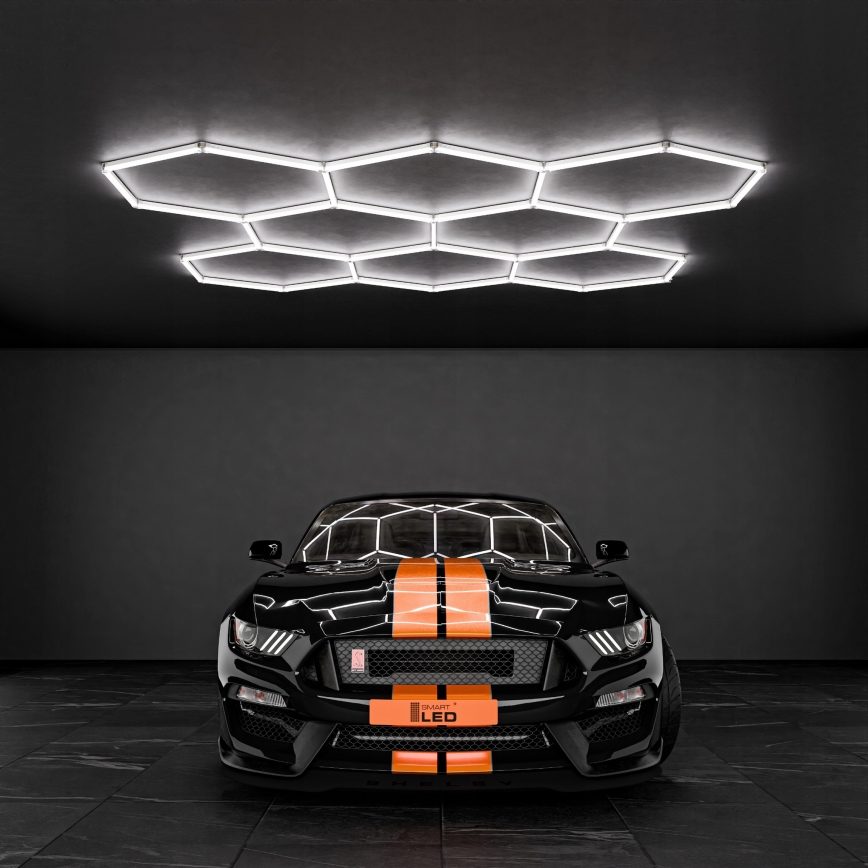 HEXAGON LED-kattovalaisin/350W/85-265V 6500K 313x298 cm CRI 90 IP44 valkoinen