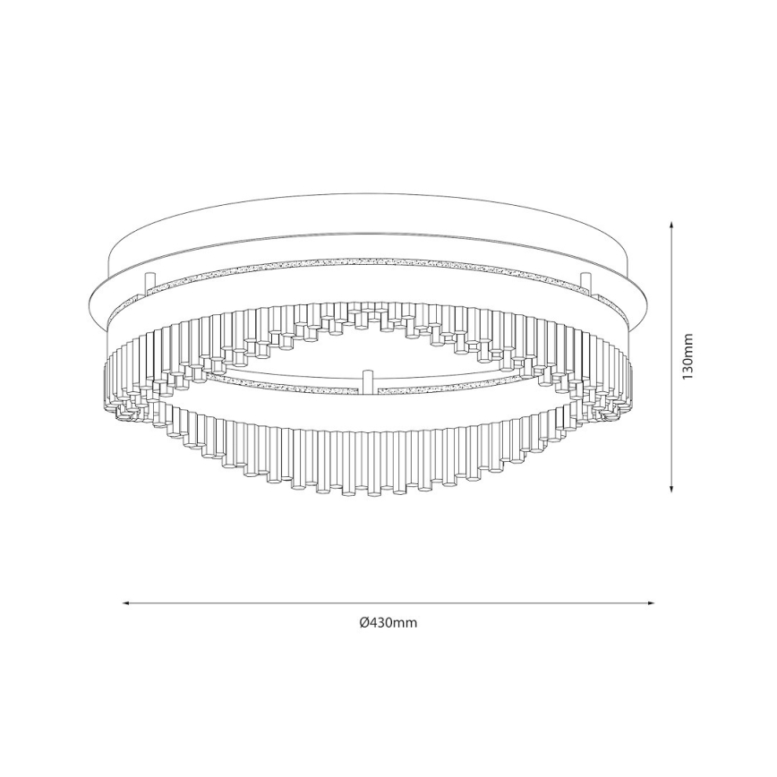 LED-kattovalaisin LED/36W/230V halkaisija 43 cm kullanvärinen