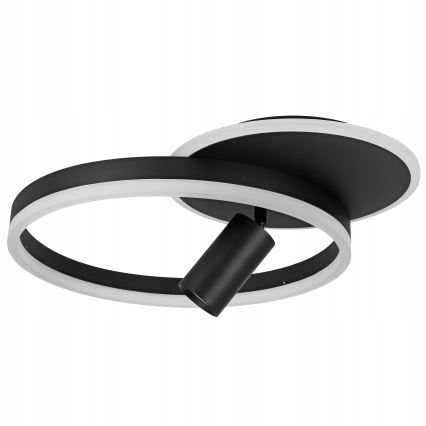 LED-kattovalaisin LED/38W/230V + 1xGU10/30W musta