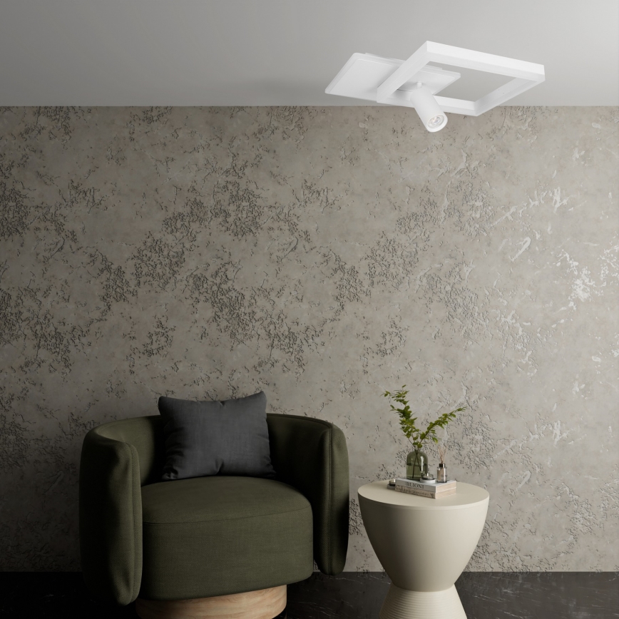 LED Kattovalaisin LED/38W/230V + 1xGU10/30W valkoinen