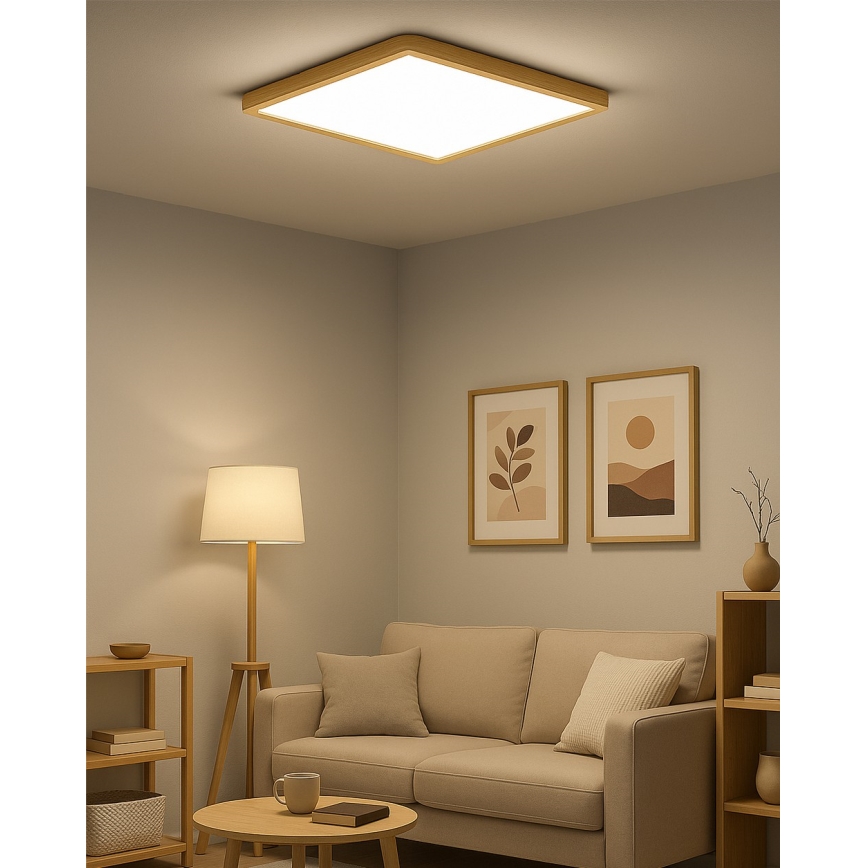 LED-kattovalaisin LED/40W/230V 3000/4000/6500K 50x50 cm beige
