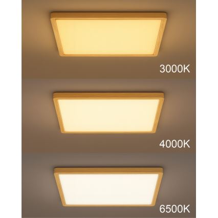 LED-kattovalaisin LED/40W/230V 3000/4000/6500K 50x50 cm beige