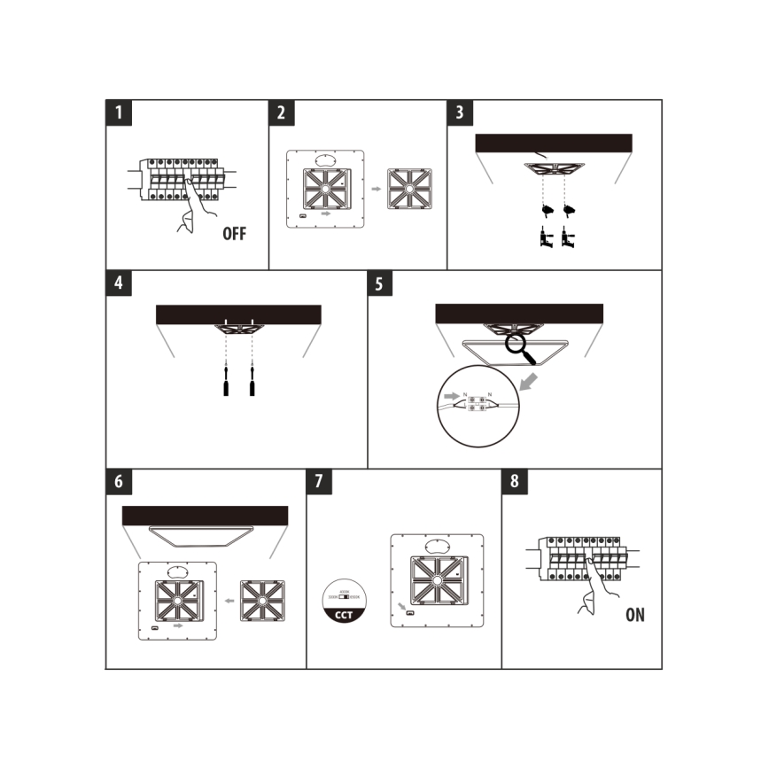 LED-kattovalaisin LED/40W/230V 3000/4000/6500K 50x50 cm beige