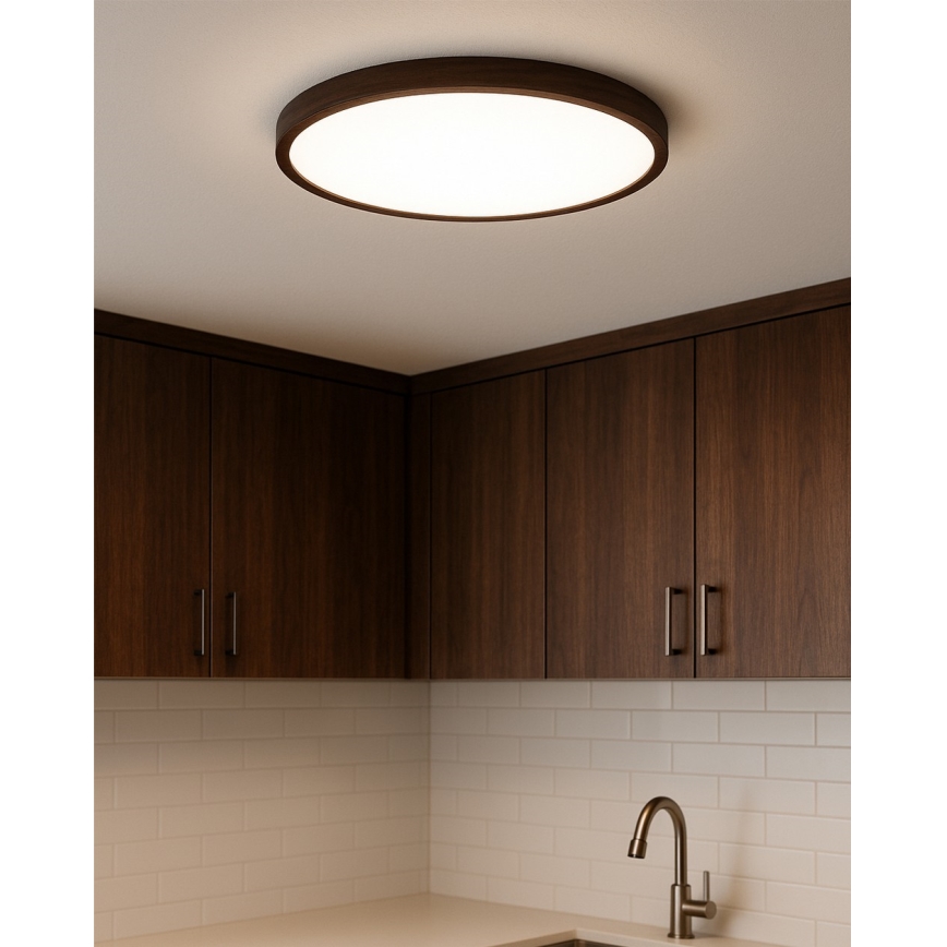 LED-kattovalaisin LED/40W/230V 3000/4000/6500K halkaisija 50 cm ruskea
