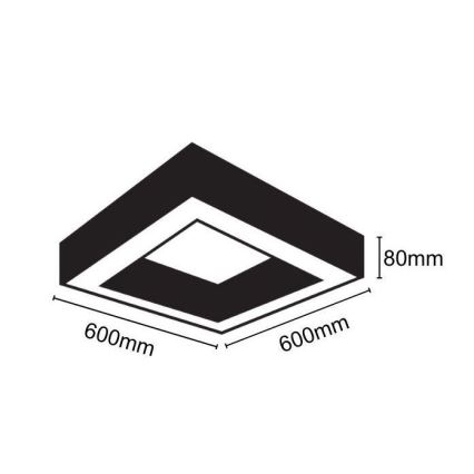 LED-kattovalaisin LED/40W/230V 4000K 60x60 cm