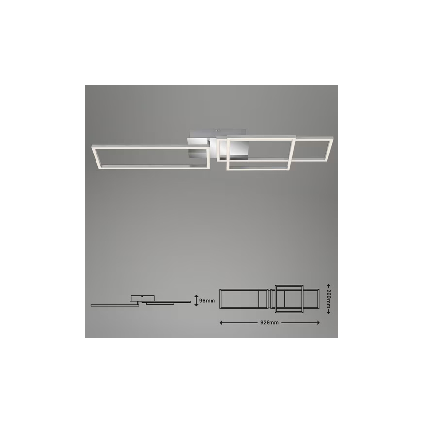 LED-kattovalaisin LED/42W/230V 3000K mattakromi