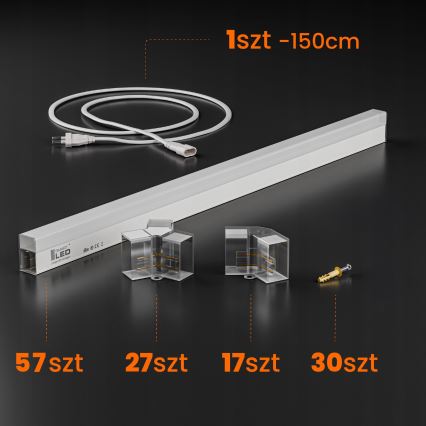 LED-kattovalaisin HEXAGON LED/570W/85-265V 4000K 522x298 cm CRI 90 IP44 valkoinen