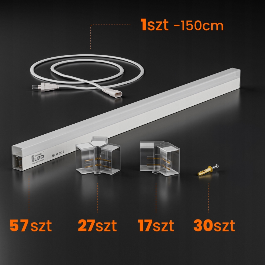 LED-kattovalaisin HEXAGON LED/570W/85-265V 4000K 522x298 cm CRI 90 IP44 valkoinen