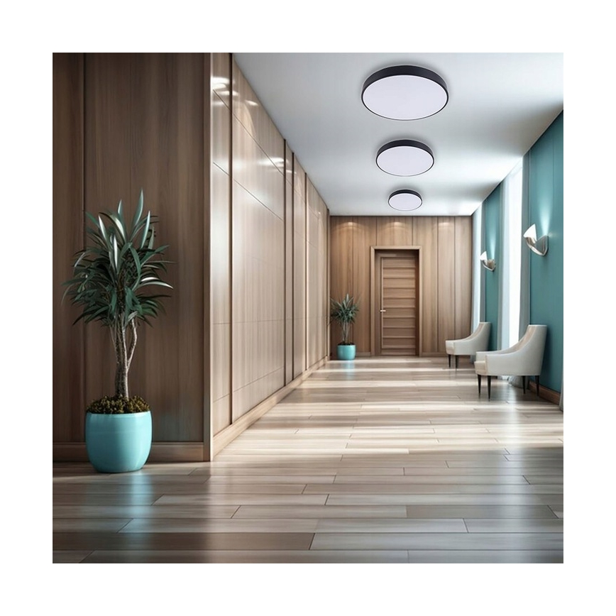 LED-kattovalaisin LED/60W/230V 4000K halkaisija 60 cm musta