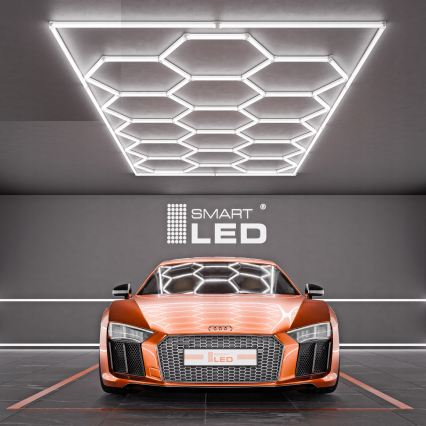 LED-kattovalaisin HEXAGON LED/696W/85-265V 6500K 484x243 cm CRI 90 IP44 valkoinen