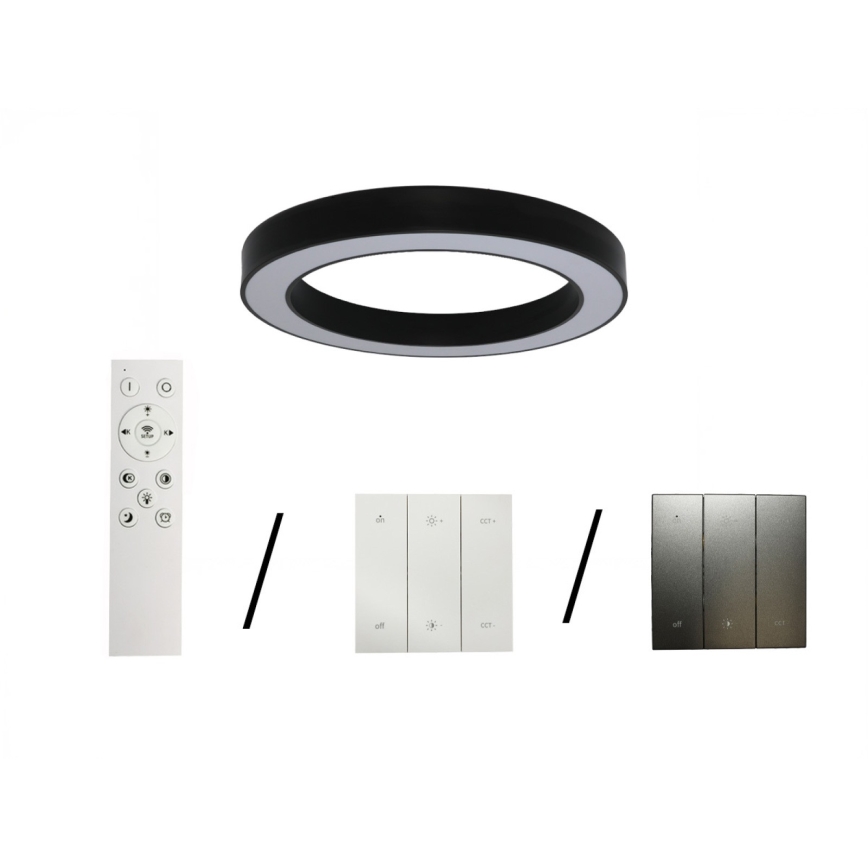 LED-kattovalaisin LED/80W/230V 3000/4000/6500K halkaisija 80 cm musta