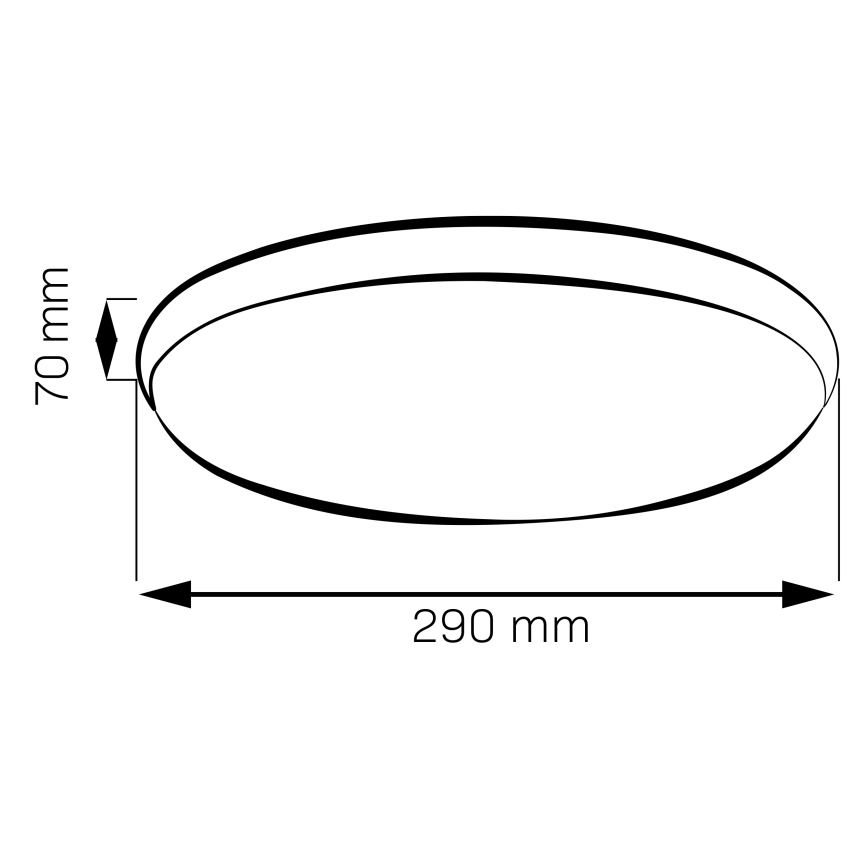 LED-kattovalaisin LIBRA LED/15W/230V 4000K Ø29 cm musta