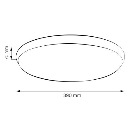LED-kattovalaisin LIBRA LED/24W/230V 4000K, halkaisija 39 cm, musta