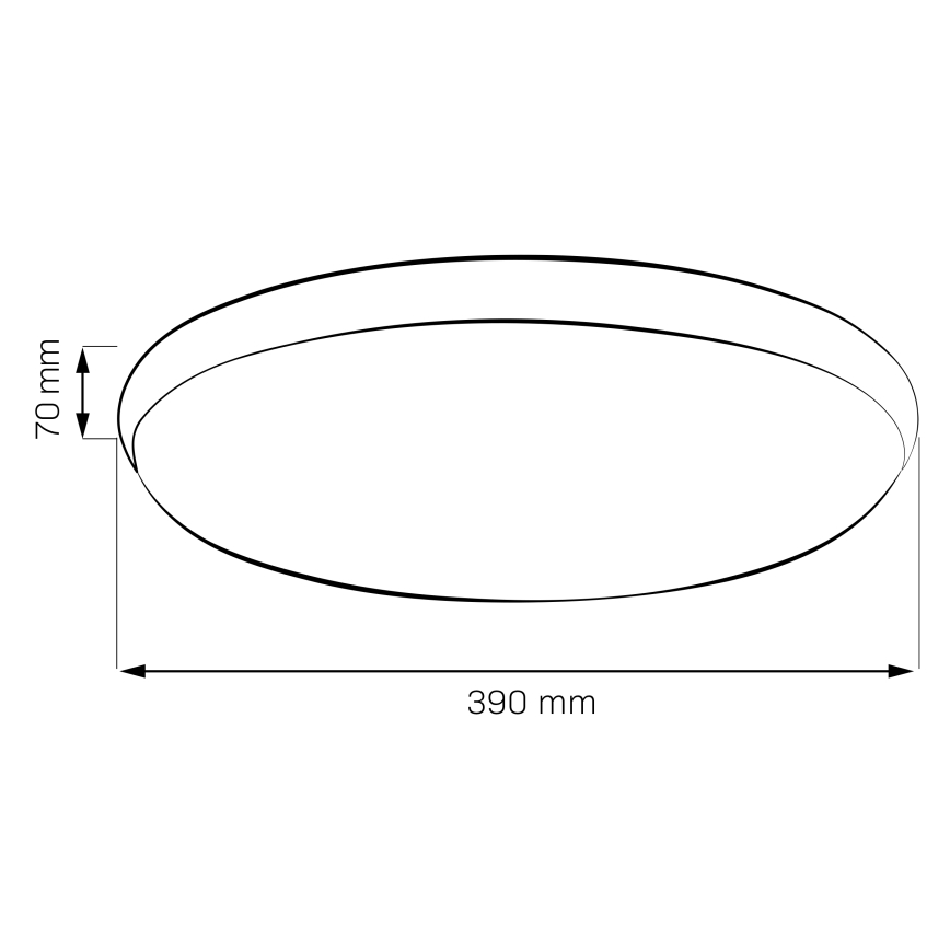 LED-kattovalaisin LIBRA LED/24W/230V 4000K, halkaisija 39 cm, musta