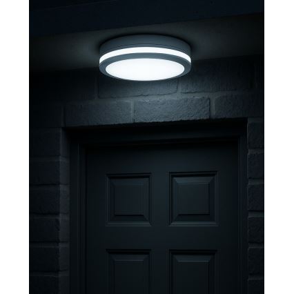 LED-kattovalaisin kylpyhuoneeseen liiketunnistimella LED/20W/230V 3000/4000/6500K halkaisija 23 cm IP54 valkoinen