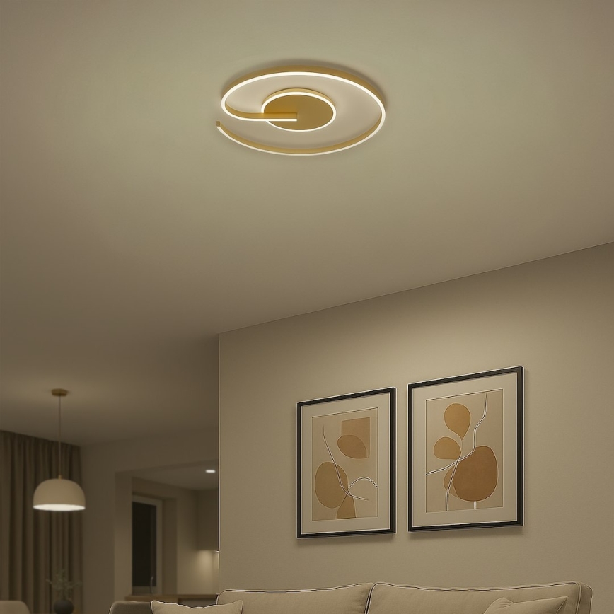 LED-kattovalaisin LORENZO LED/22W/230V Ø 50 cm, kulta