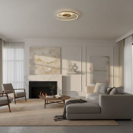 LED-kattovalaisin LORENZO LED/22W/230V Ø 50 cm, kulta