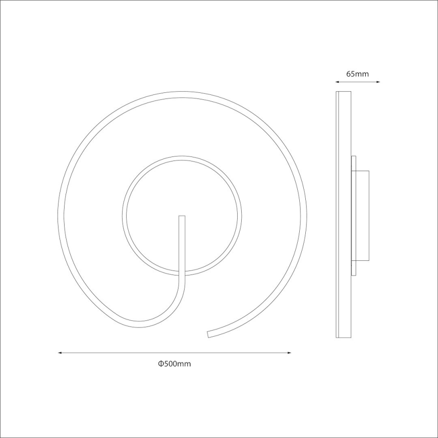 LED-kattovalaisin LORENZO LED/22W/230V Ø 50 cm, kulta