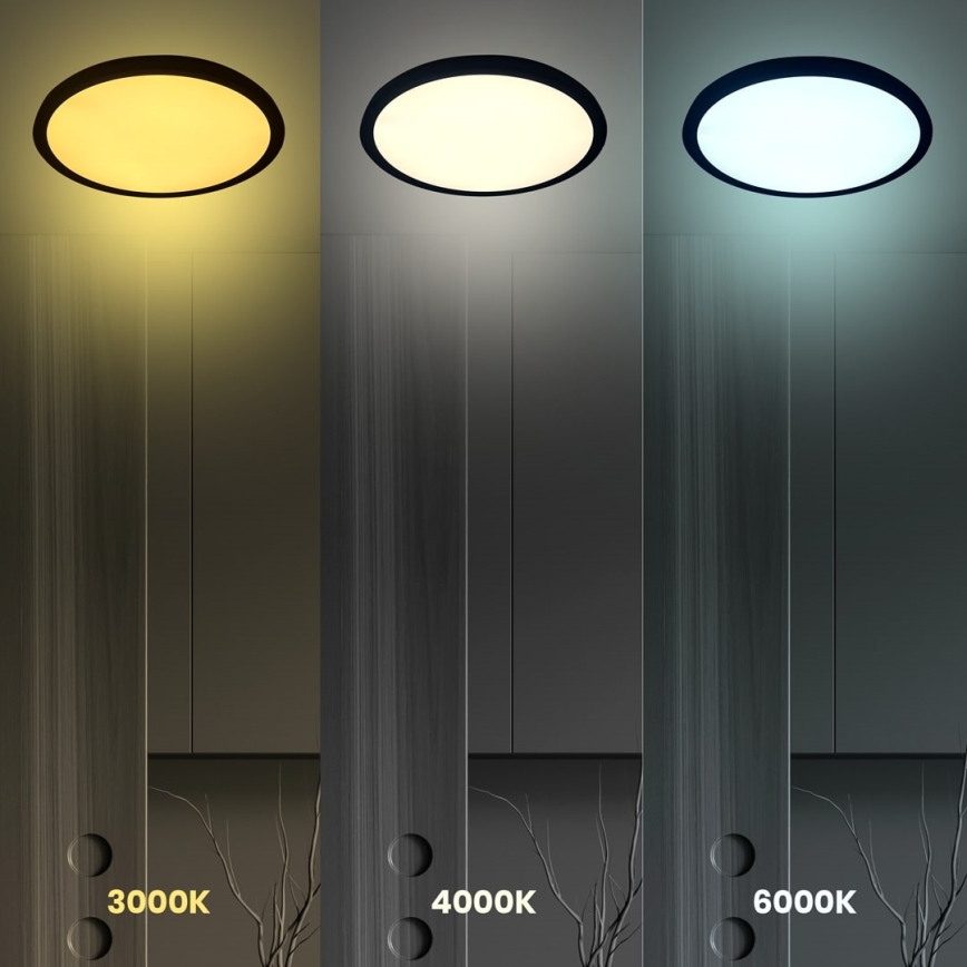LED Kattovalaisin MAQ LED/32W/230V 3000/4000/6500K IP40 musta
