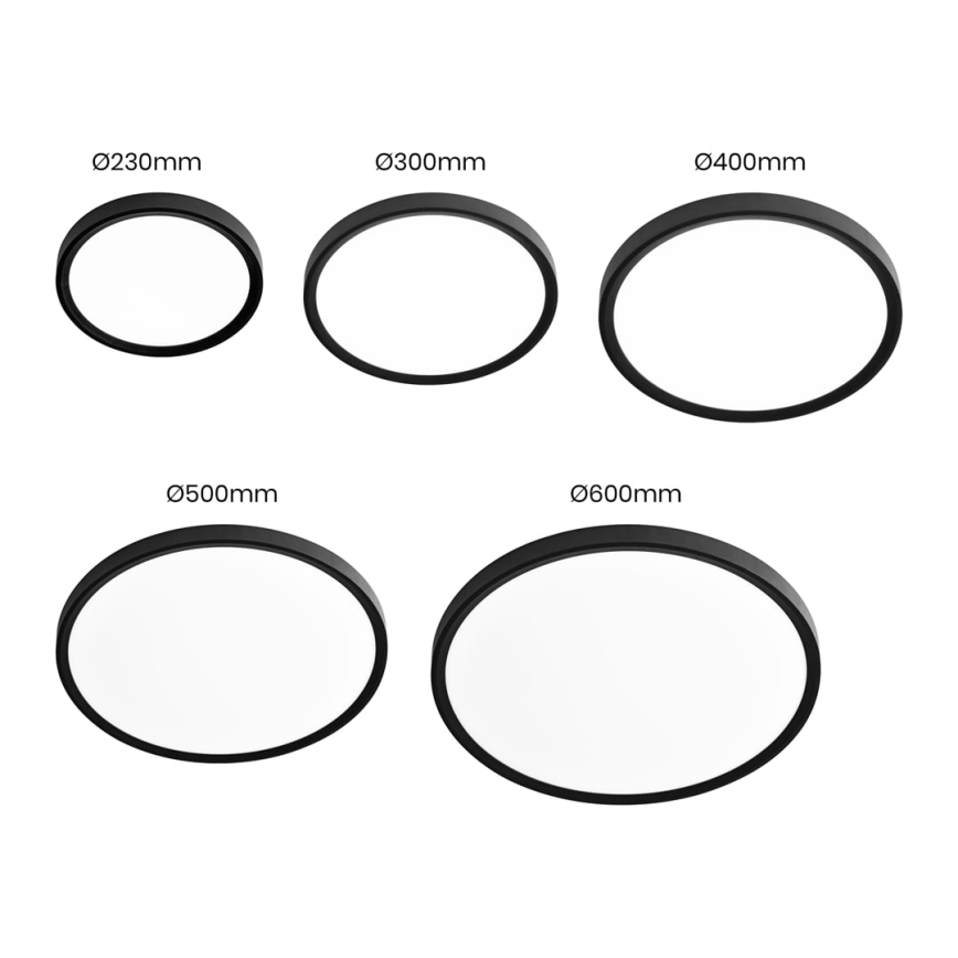 LED Kattovalaisin MAQ LED/24W/230V 3000/4000/6500K IP40 musta