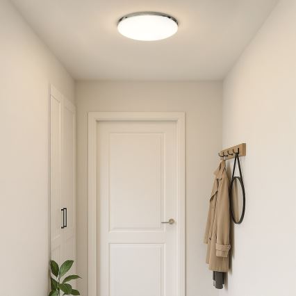 LED-kattovalaisin MAYA, 36 W / 230 V, Ø 50 cm, kiiltävä kromi
