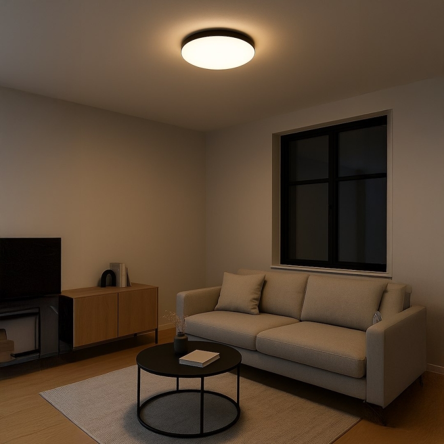 LED-kattovalaisin MAYA LED/36W/230V Ø 50 cm musta
