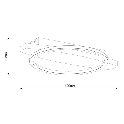 LED-kattovalaisin MELISA LED/12W/230V 30x40 cm mänty