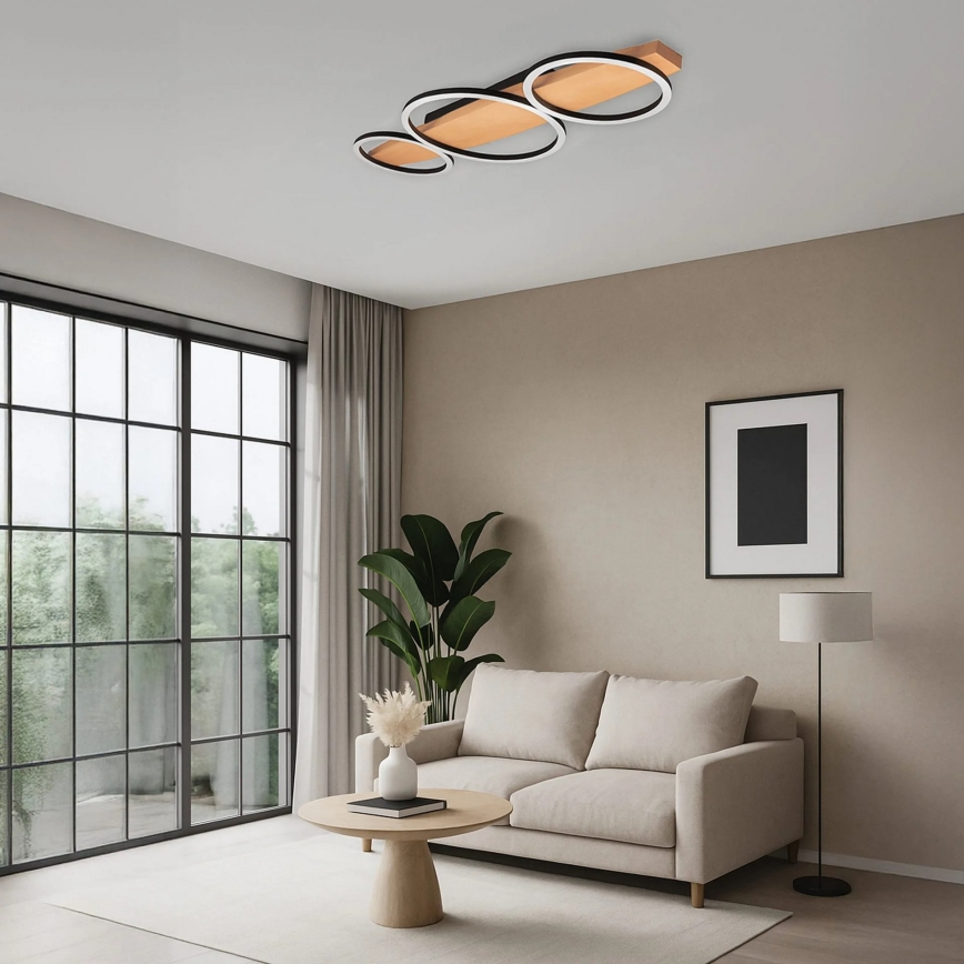 LED-kattovalaisin MELISA LED/28W/230V 26,5x70 cm mänty