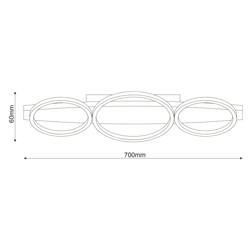 LED-kattovalaisin MELISA LED/28W/230V 26,5x70 cm mänty