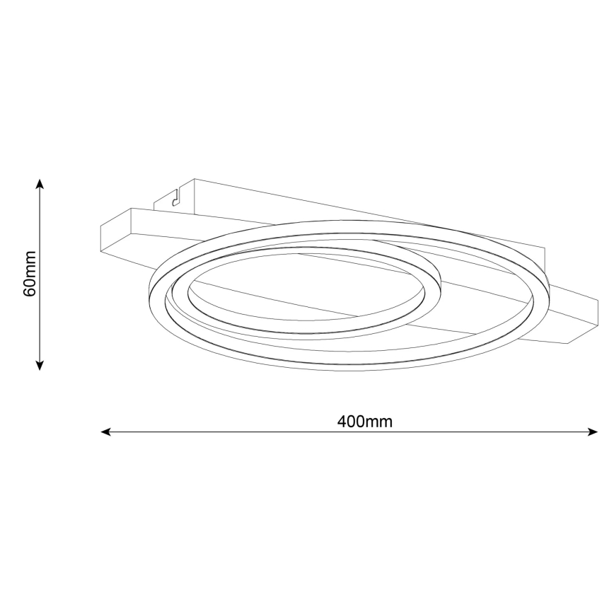 LED-kattovalaisin MELISA LED/28W/230V 30x40 cm mänty