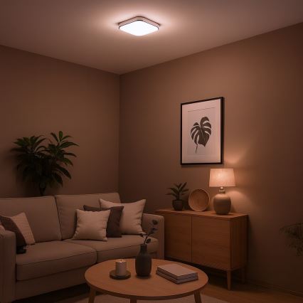 LED-kattovalaisin NEMO LED/11W/230V 26x26 cm kiiltävä kromi