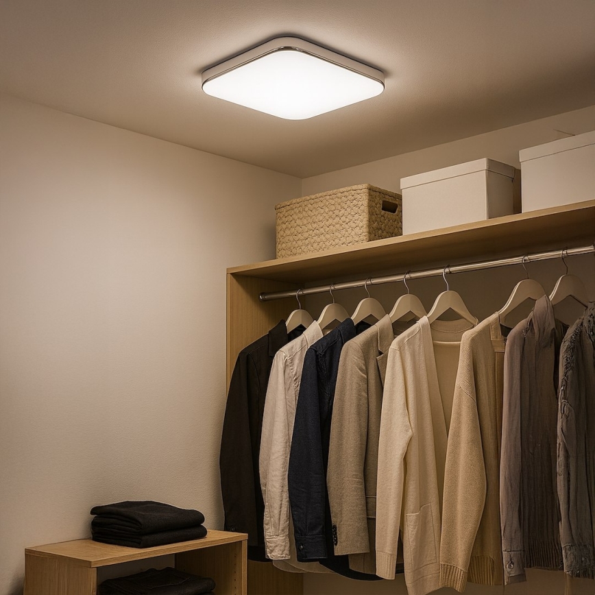 LED kattovalaisin NEMO LED/36W/230V 50x50 cm kiiltävä kromi