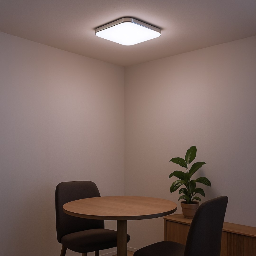 LED kattovalaisin NEMO LED/36W/230V 50x50 cm kiiltävä kromi