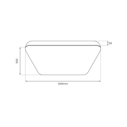 LED kattovalaisin NEMO LED/36W/230V 50x50 cm kiiltävä kromi