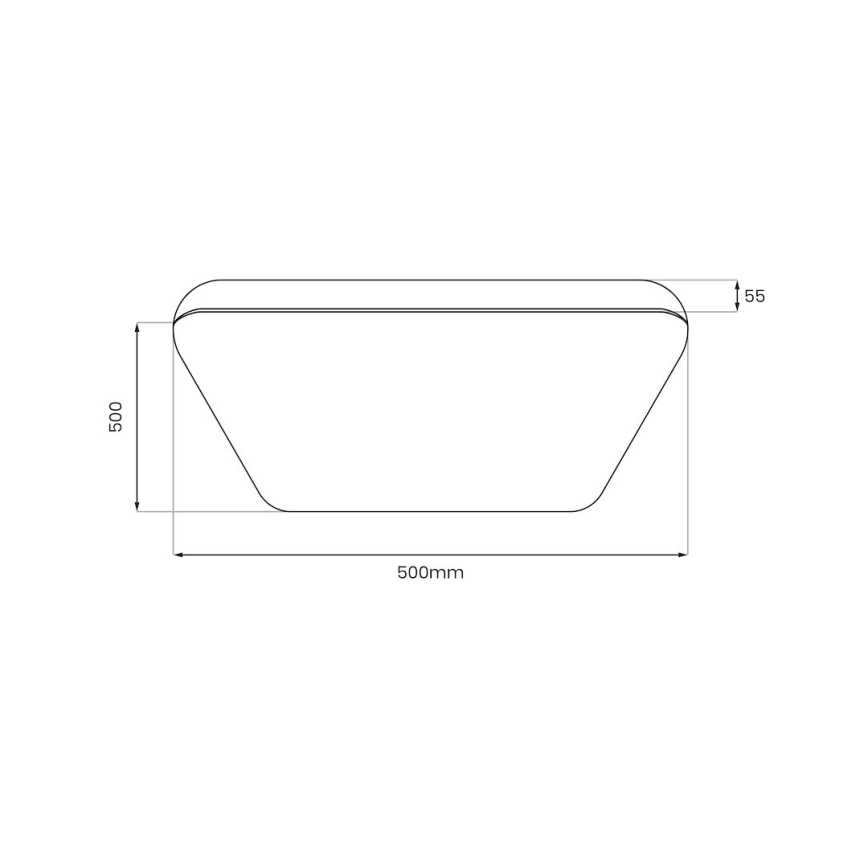 LED-kattovalaisin NEMO LED/36W/230V 50x50 cm, musta