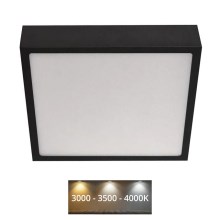 LED Kattovalaisin NEXXO LED/21W/230V 3000/3500/4000K 22,5x22,5 cm musta
