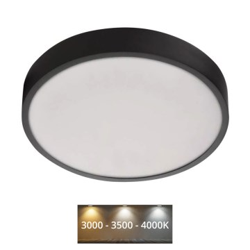 LED Kattovalaisin NEXXO LED/28,5W/230V 3000/3500/4000K halkaisija 30 cm musta