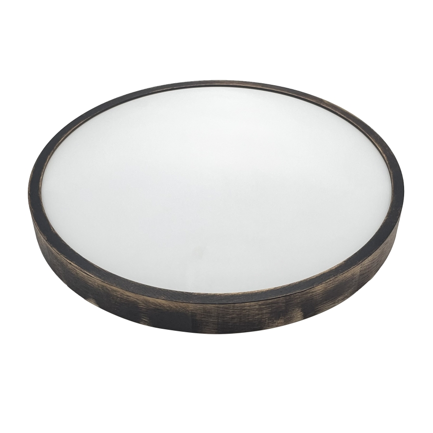 LED-kattovalaisin OAK SMOKY SLIM LED/36W/230V 4000K halkaisija 47 cm tammi/tummanruskea