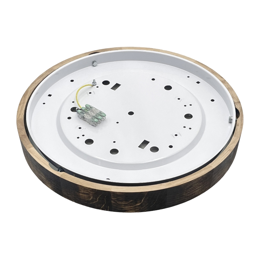 LED-kattovalaisin OAK SMOKY SLIM LED/36W/230V 4000K halkaisija 47 cm tammi/tummanruskea