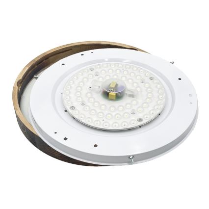 LED-kattovalaisin OAK SMOKY SLIM LED/36W/230V 4000K halkaisija 47 cm tammi/tummanruskea