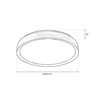 LED-kattovalaisin ORINOKO LED/36W/230V, halkaisija 48 cm, beige