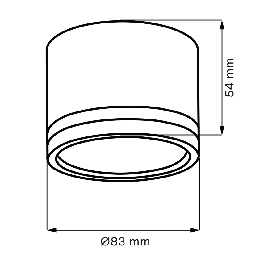 LED-kattovalaisin PARIISI 1xGX53/6W/230V musta