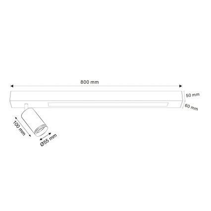 LED-kattovalaisin PARIISI LED/24W/230V + 1xGU10/10W musta