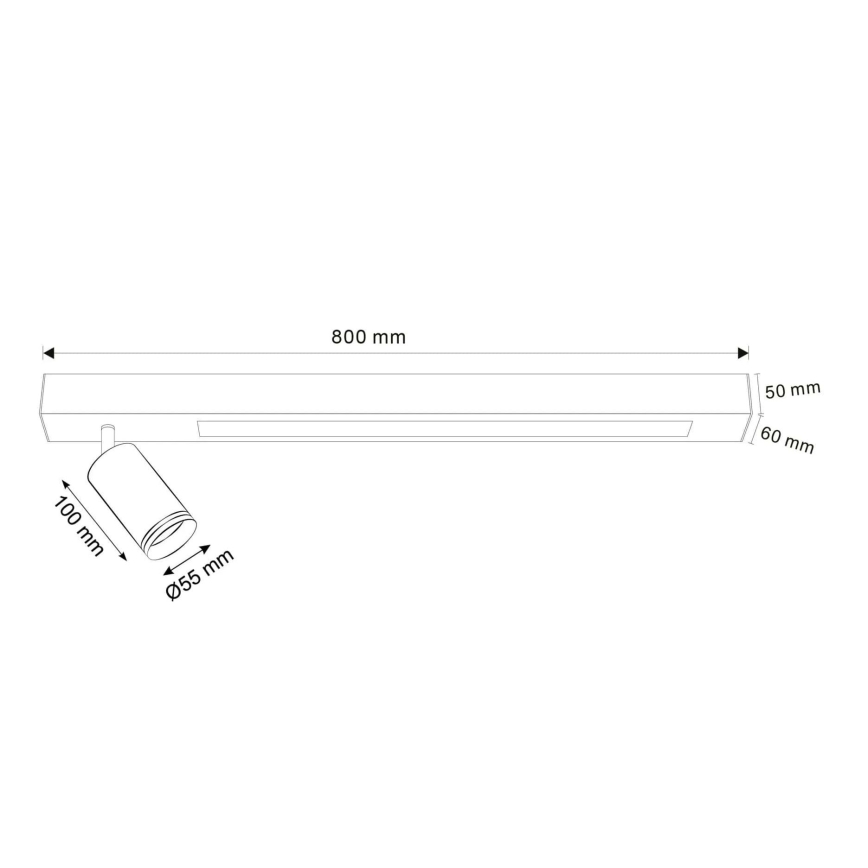 LED-kattovalaisin PARIISI LED/24W/230V + 1xGU10/10W musta