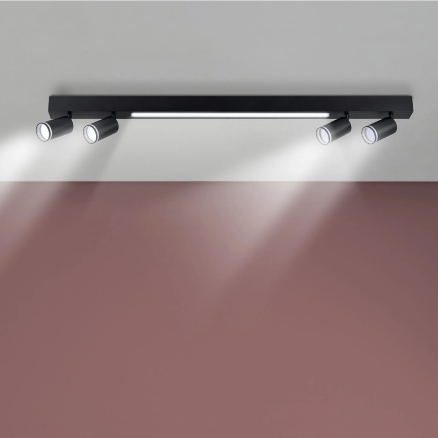 LED-kattovalaisin PARIISI LED/24W/230V + 4xGU10/10W musta