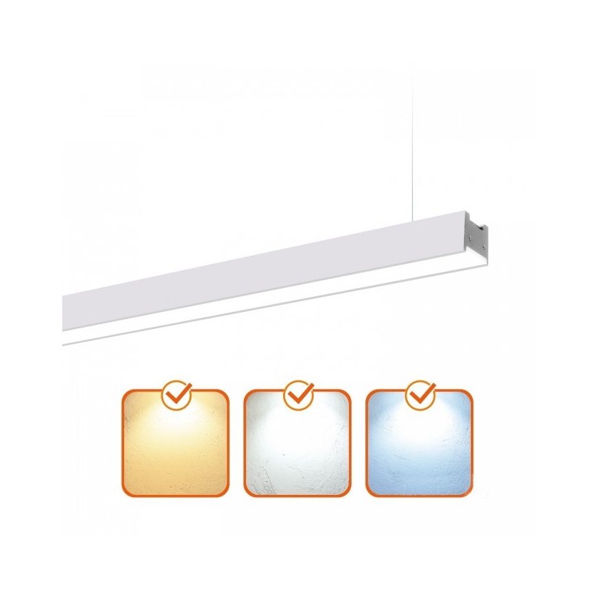 LED-kattovalaisin, pinta- ja riippuvalaisin KOLINE LED/40W/230V 3000/4000/6500K 120 cm valkoinen