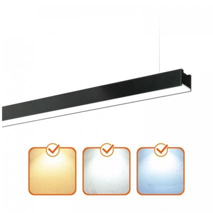 LED-kattovalaisin, pinta-asennettava/riippuvalaisin KOLINE LED/40W/230V 3000/4000/6500K 120 cm musta