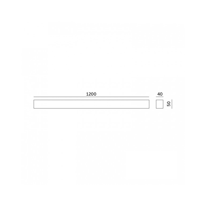 LED-kattovalaisin, pinta-asennettava/riippuvalaisin KOLINE LED/40W/230V 3000/4000/6500K 120 cm musta