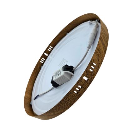 LED-kattovalaisin RING LED/24W/230V 4200K halkaisija 28,5 cm ruskea