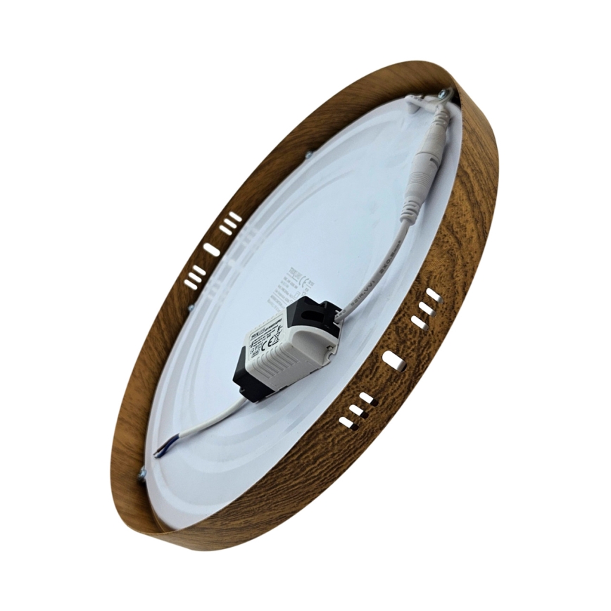 LED-kattovalaisin RING LED/24W/230V 4200K halkaisija 28,5 cm ruskea